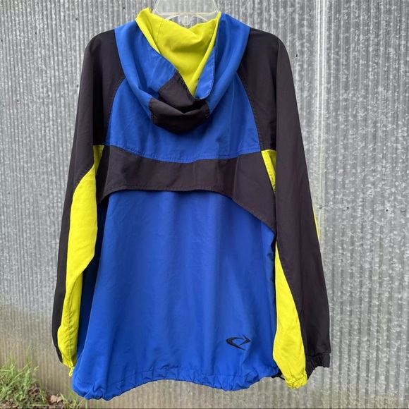 BIKE Highlighter Windbreaker Athletic Jacket 1/4 Zip Activewear Pullover size XL - Picture 2 of 10